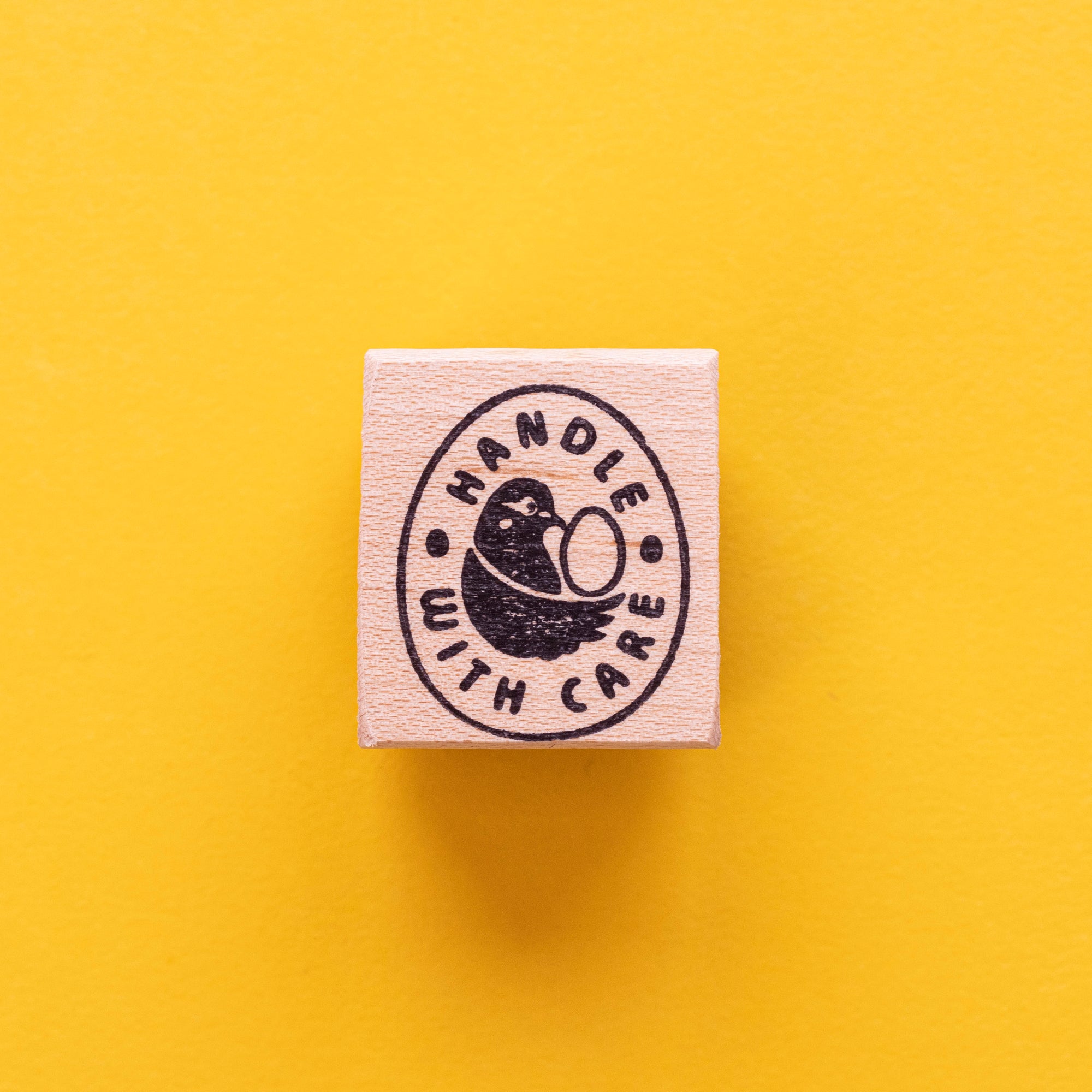 "Handle With Care" Rubber Stamp