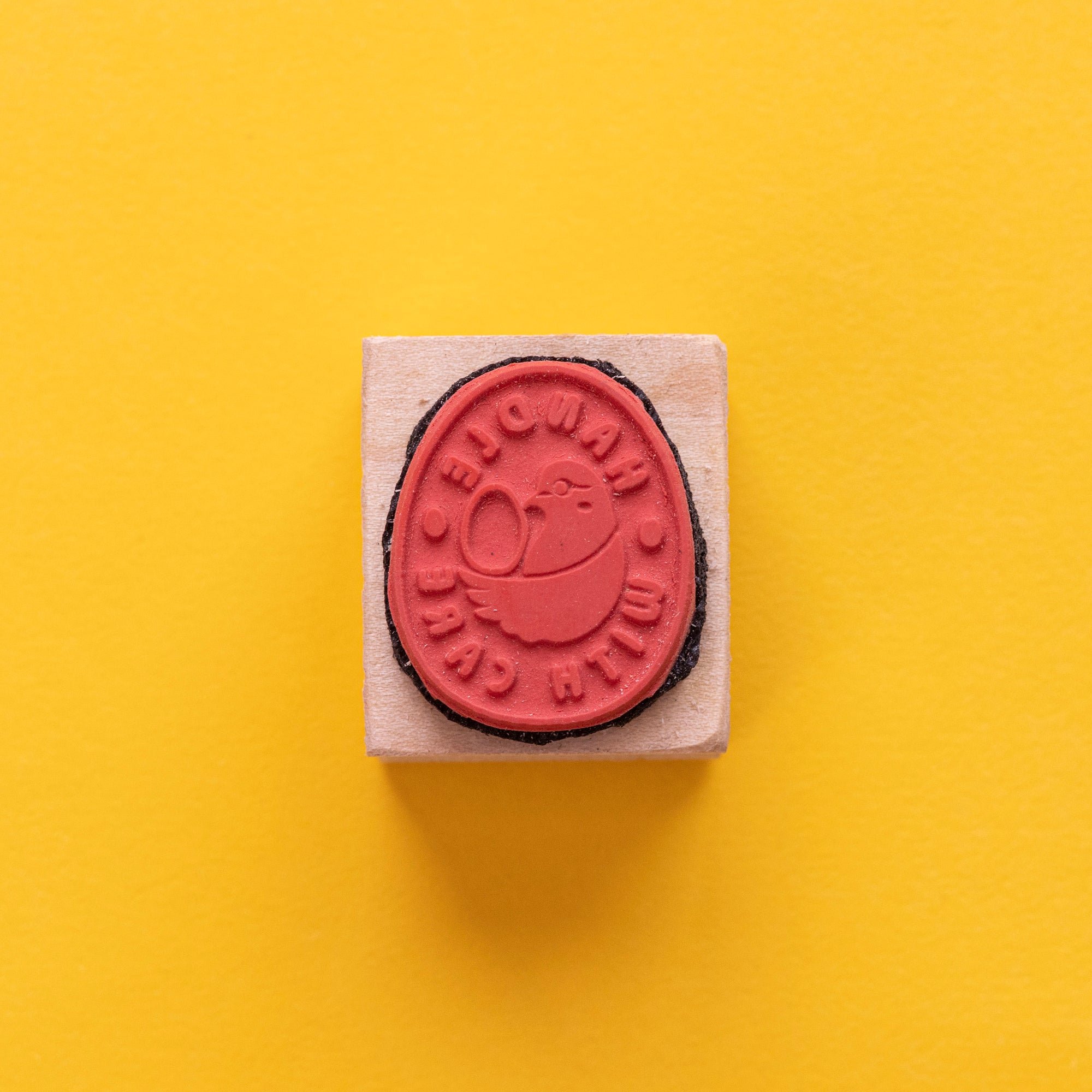 "Handle With Care" Rubber Stamp