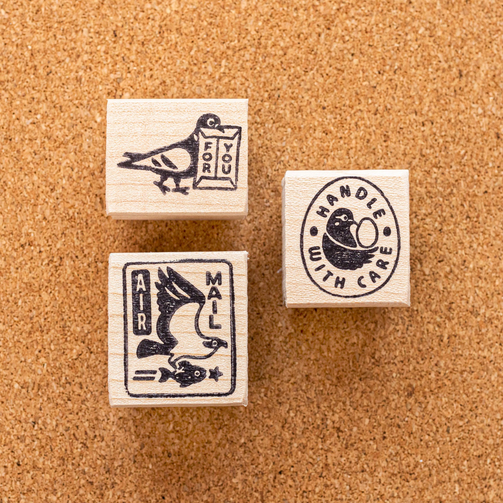 "Air Mail" Osprey Rubber Stamp