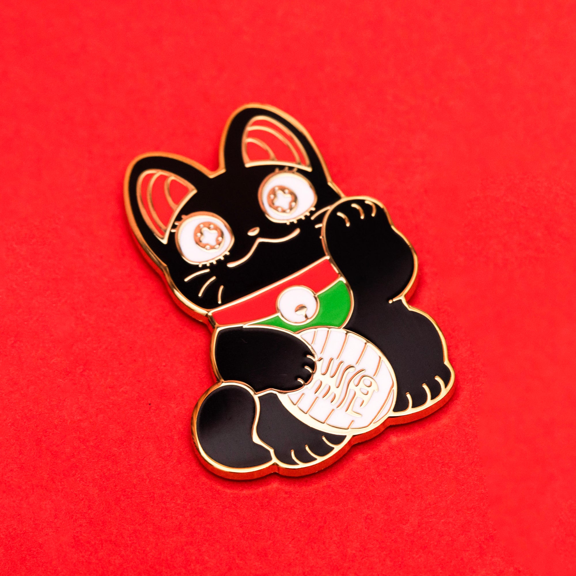 Lucky Cat Enamel Pin