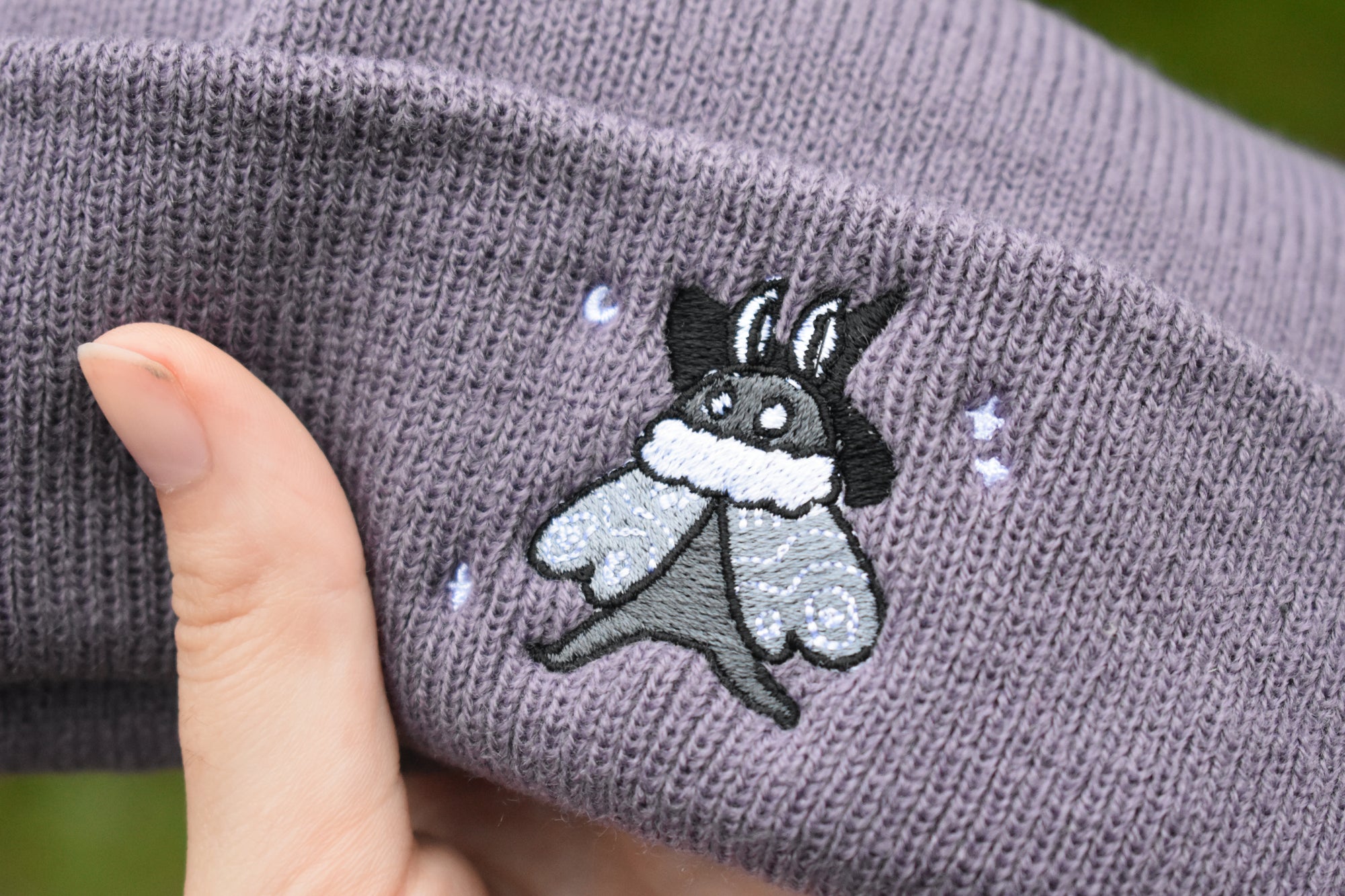 Moth Wizard Beanie (purple)