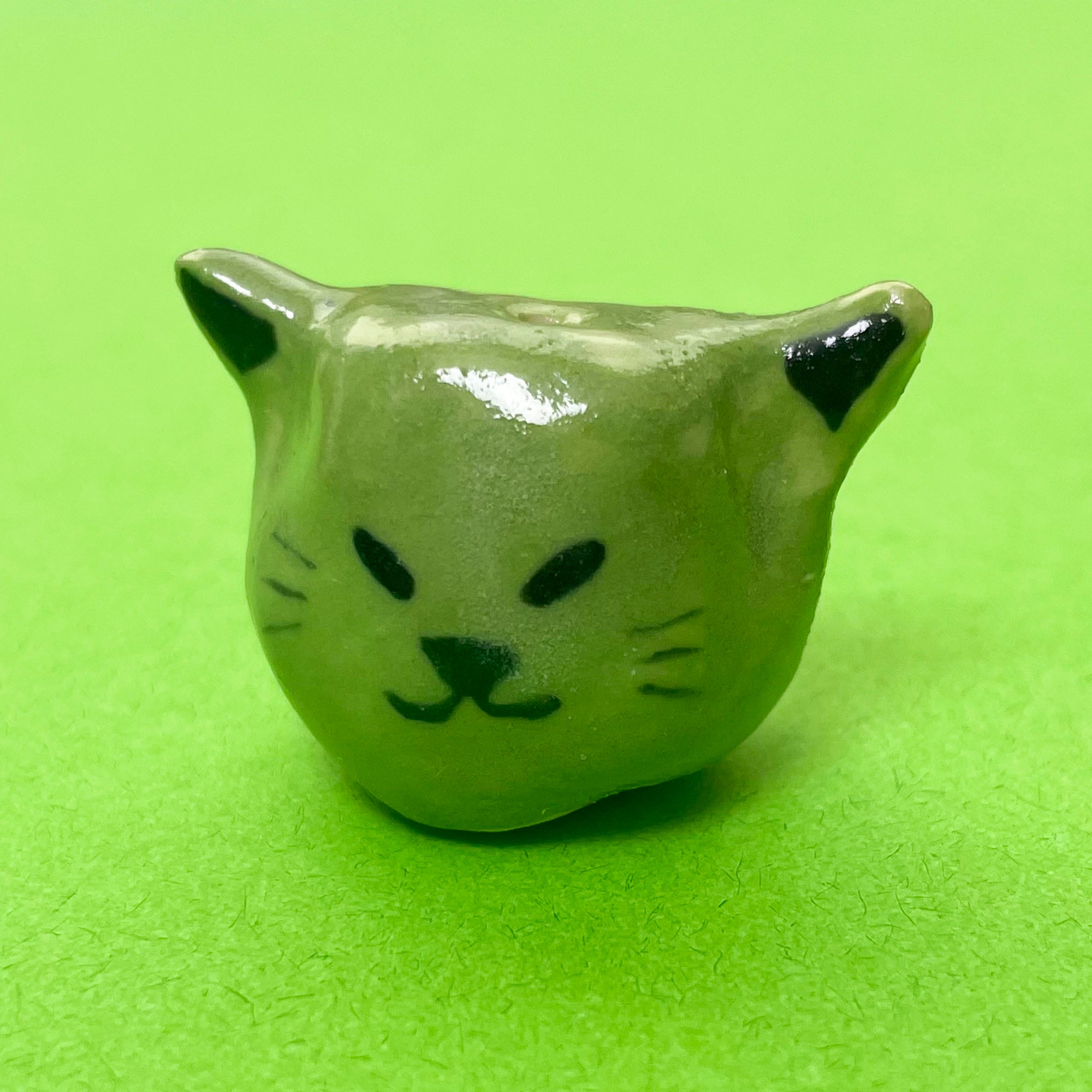 Green Cat Incense Holder