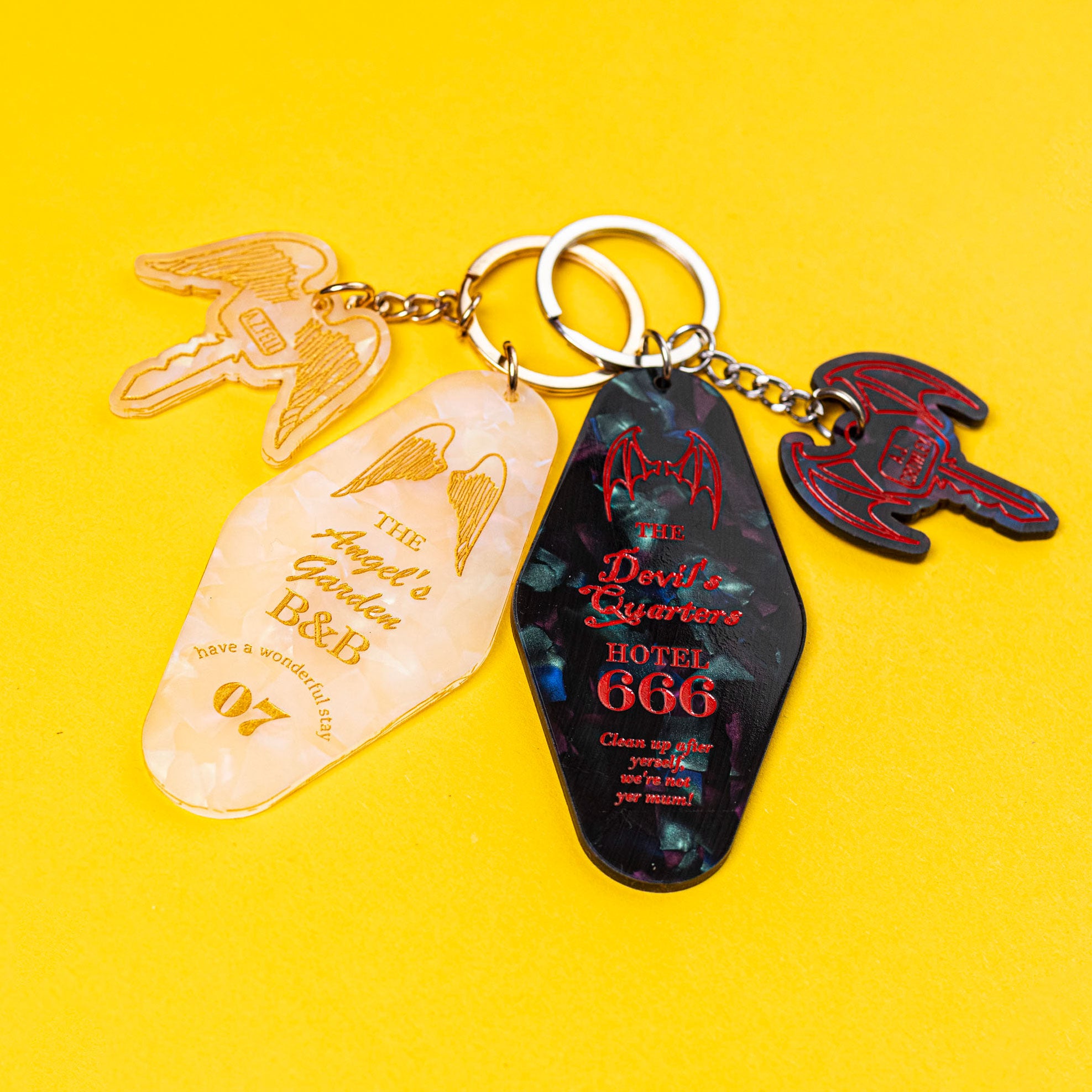 Good Omens Hotel Keyrings - Aziraphale