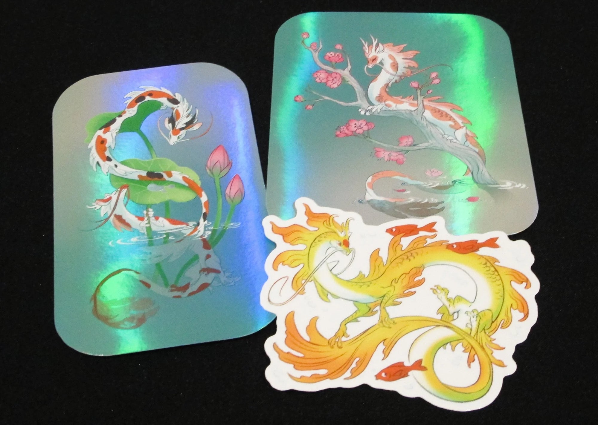 Sakura Koi Dragon Holo StickerĀ