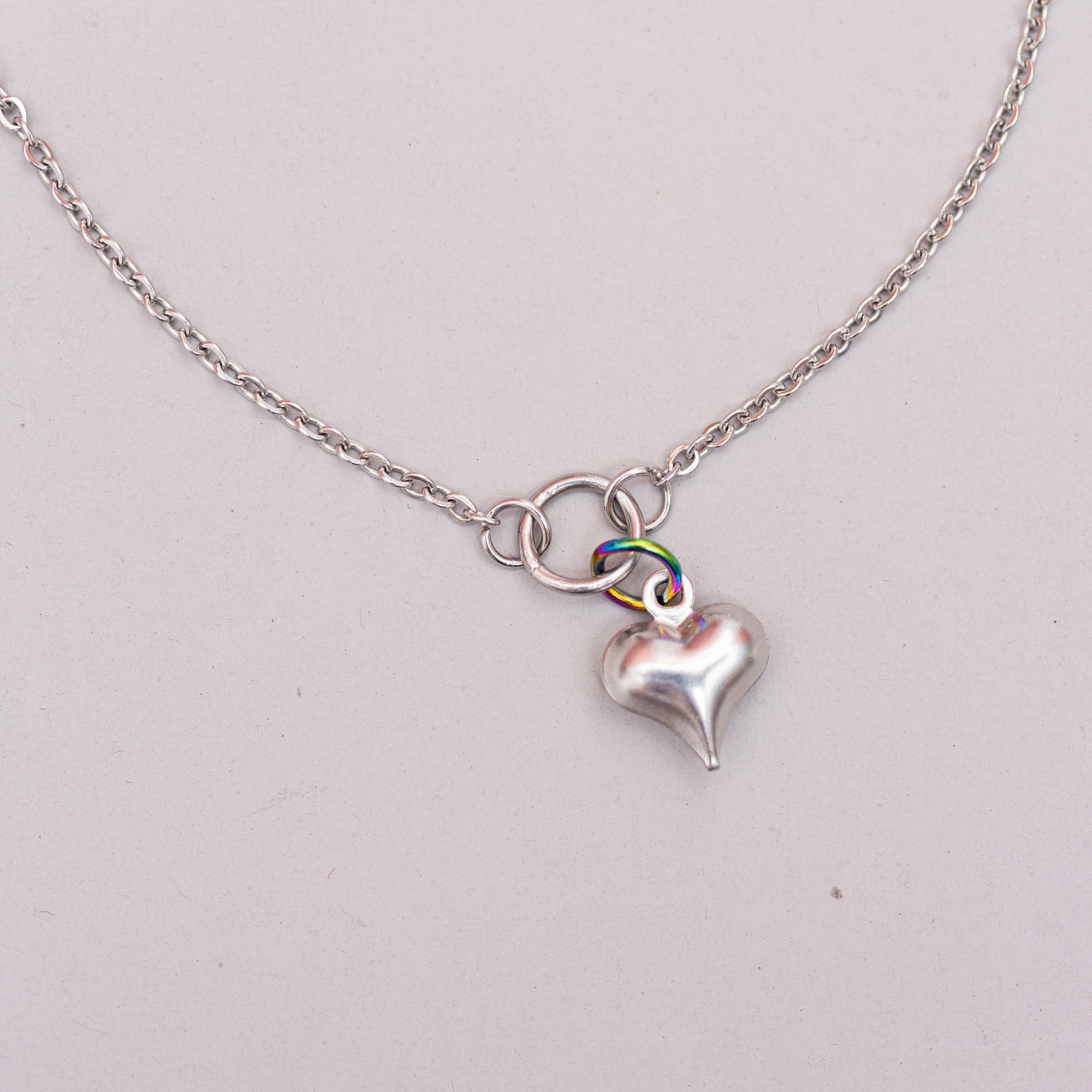 Simple charm bracelet with heart