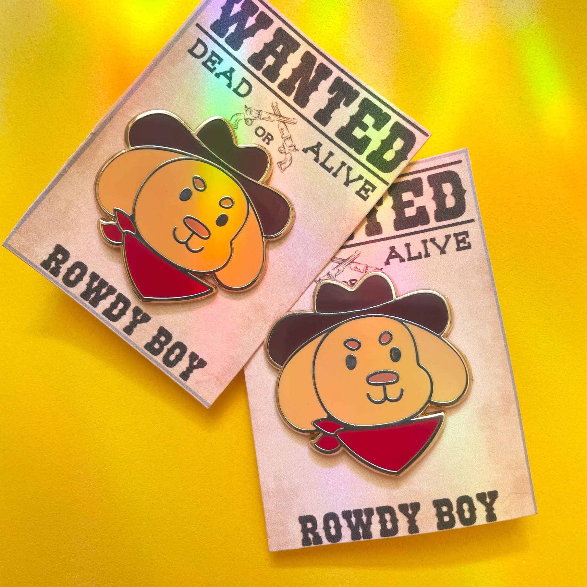 Rowdy Boy Cowboy Dog Enamel Pin