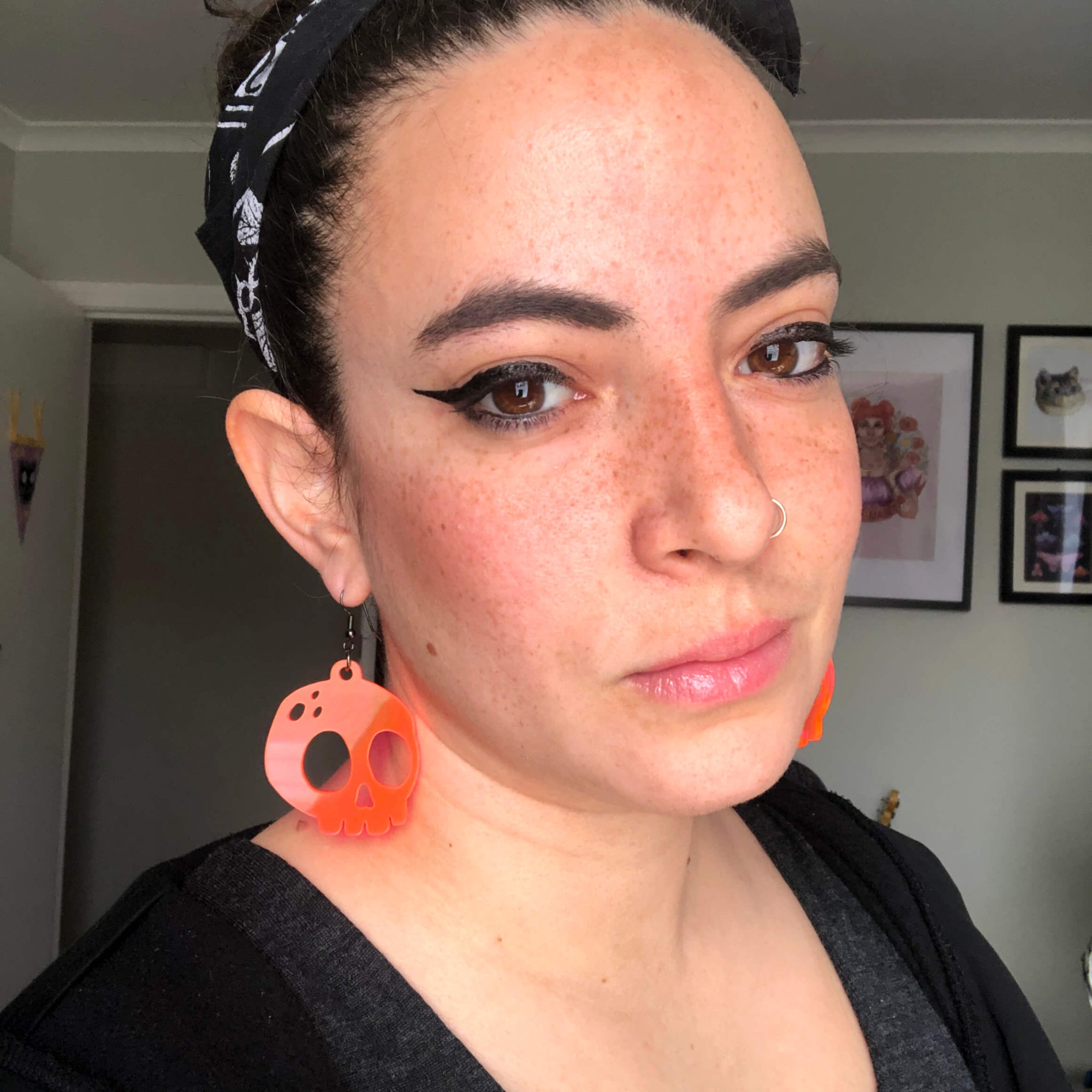 Neon Skulls Earrings