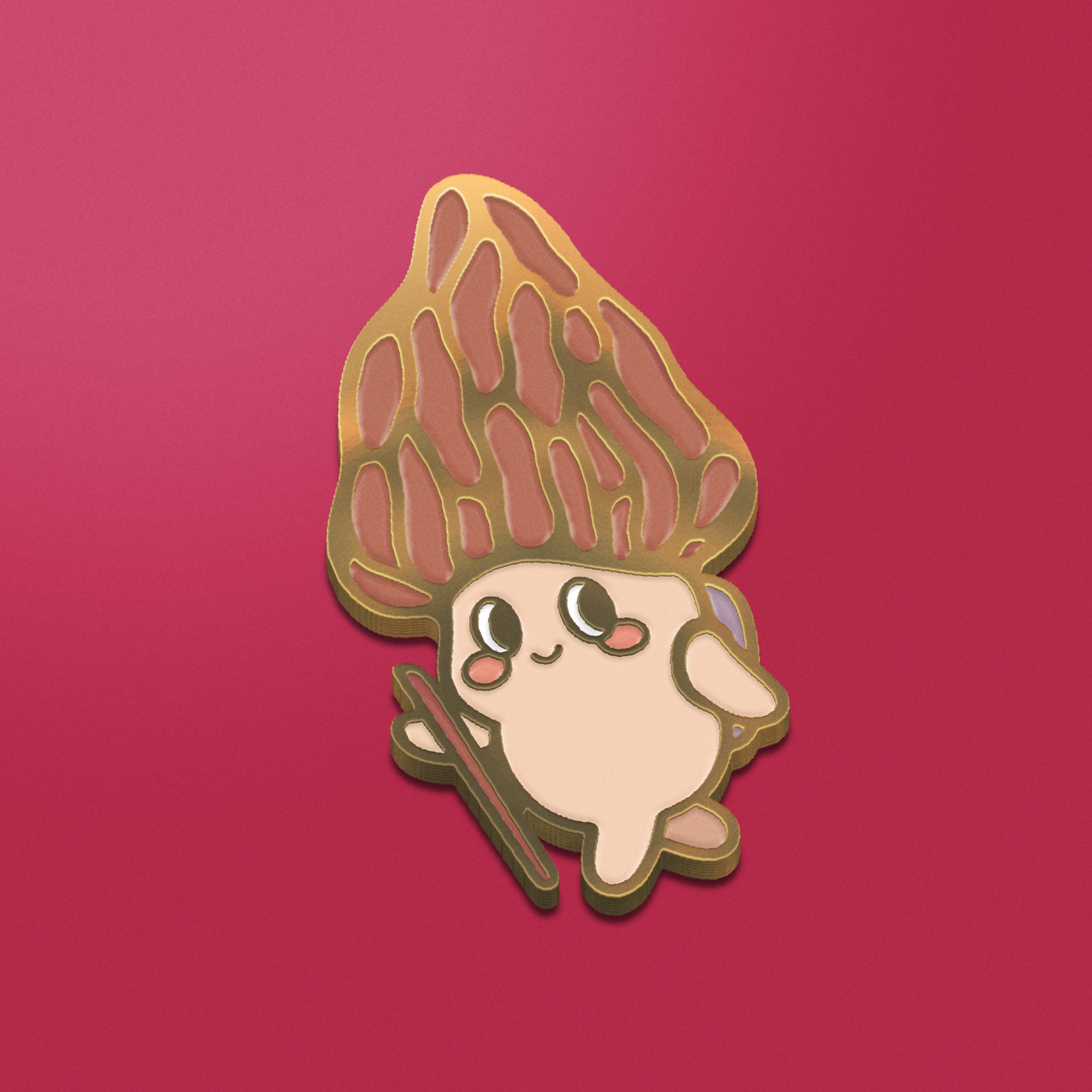 Morel friend enamel pin