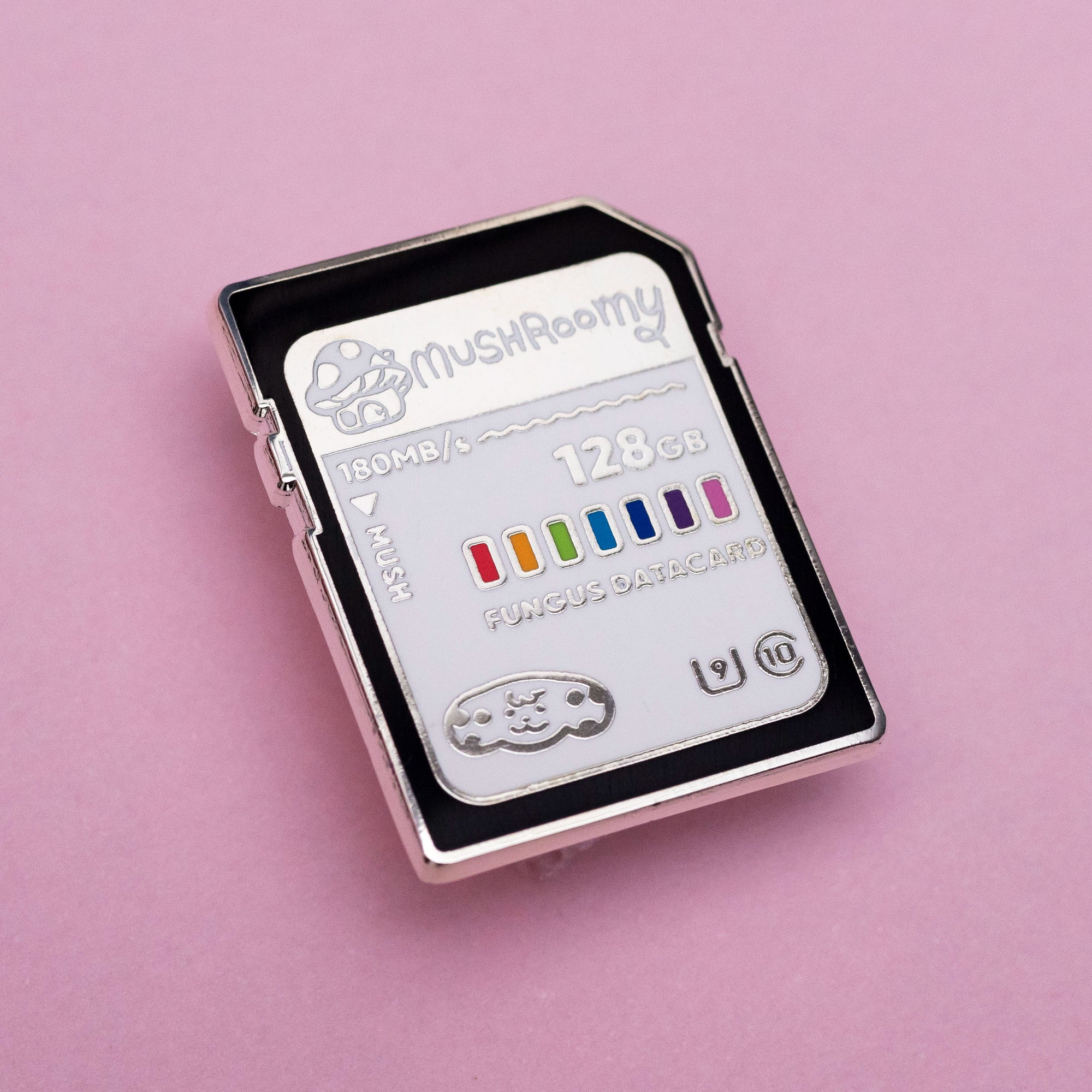 Fungus Datacard SD Enamel Pin