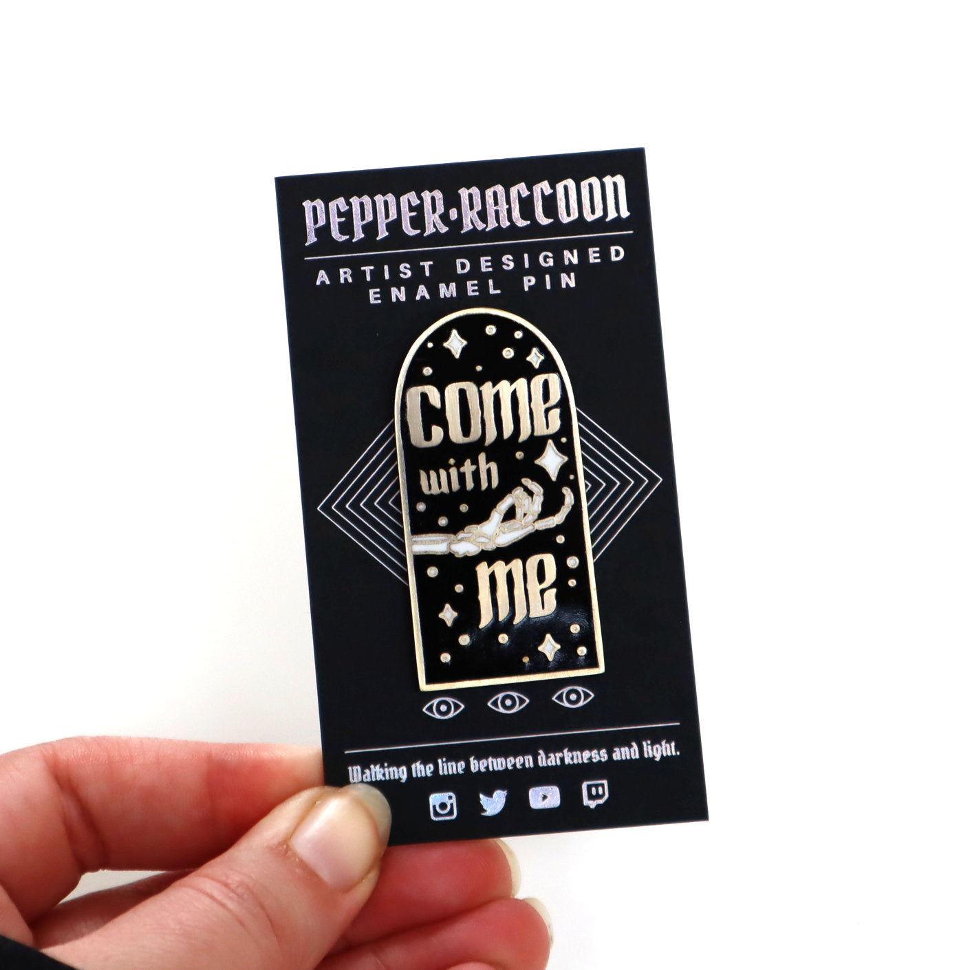 Come With Me Enamel Pin