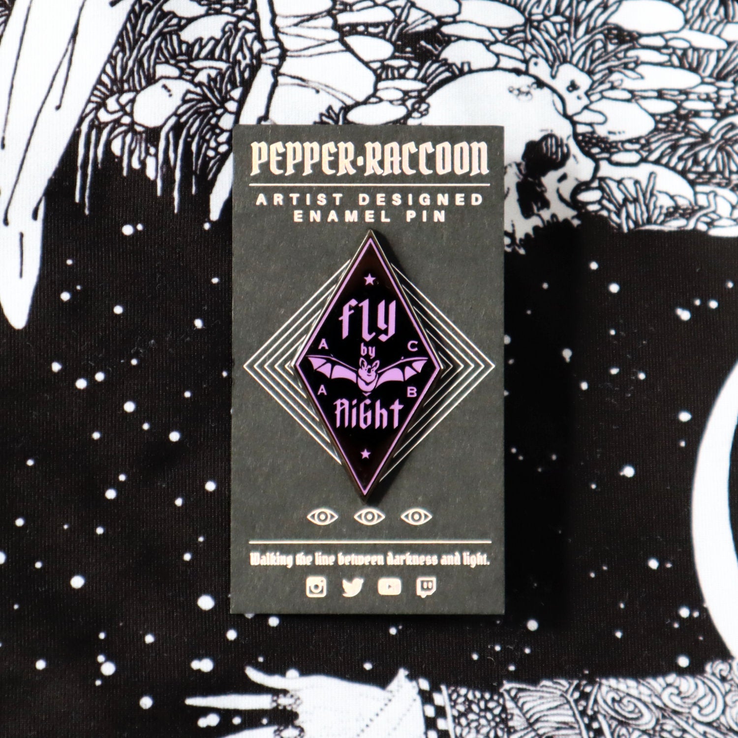 Fly By Night Enamel Pin