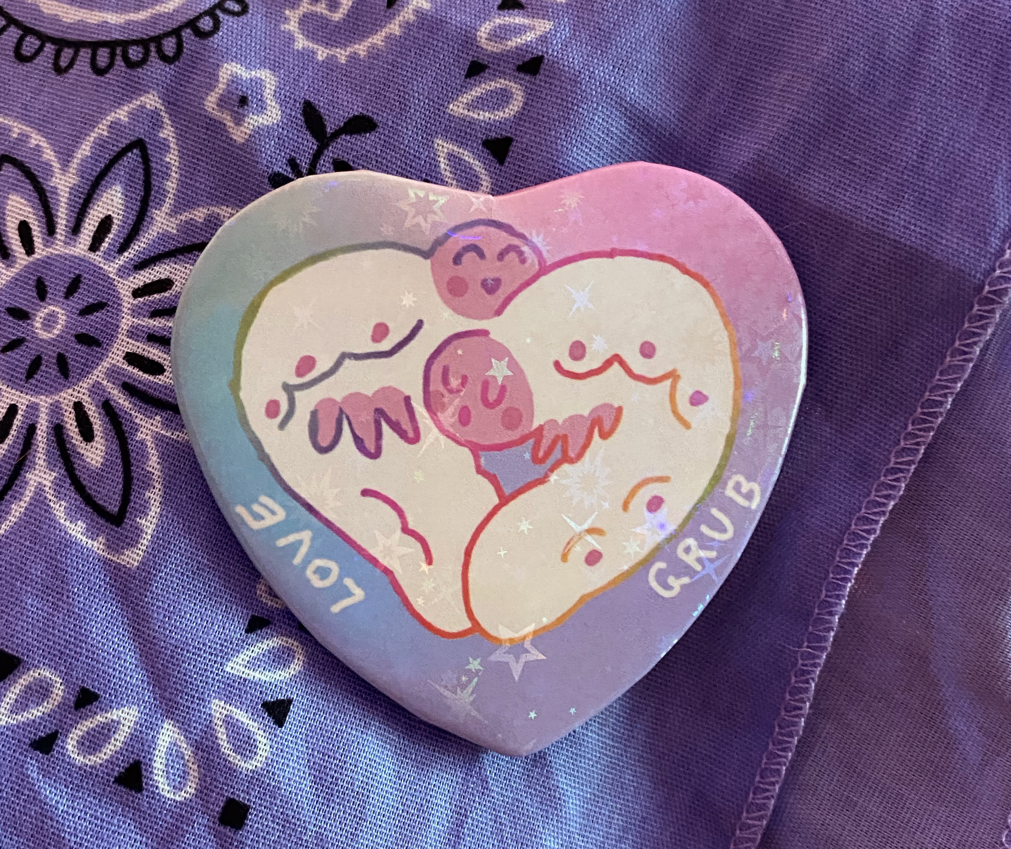 Love Grub Button Badge