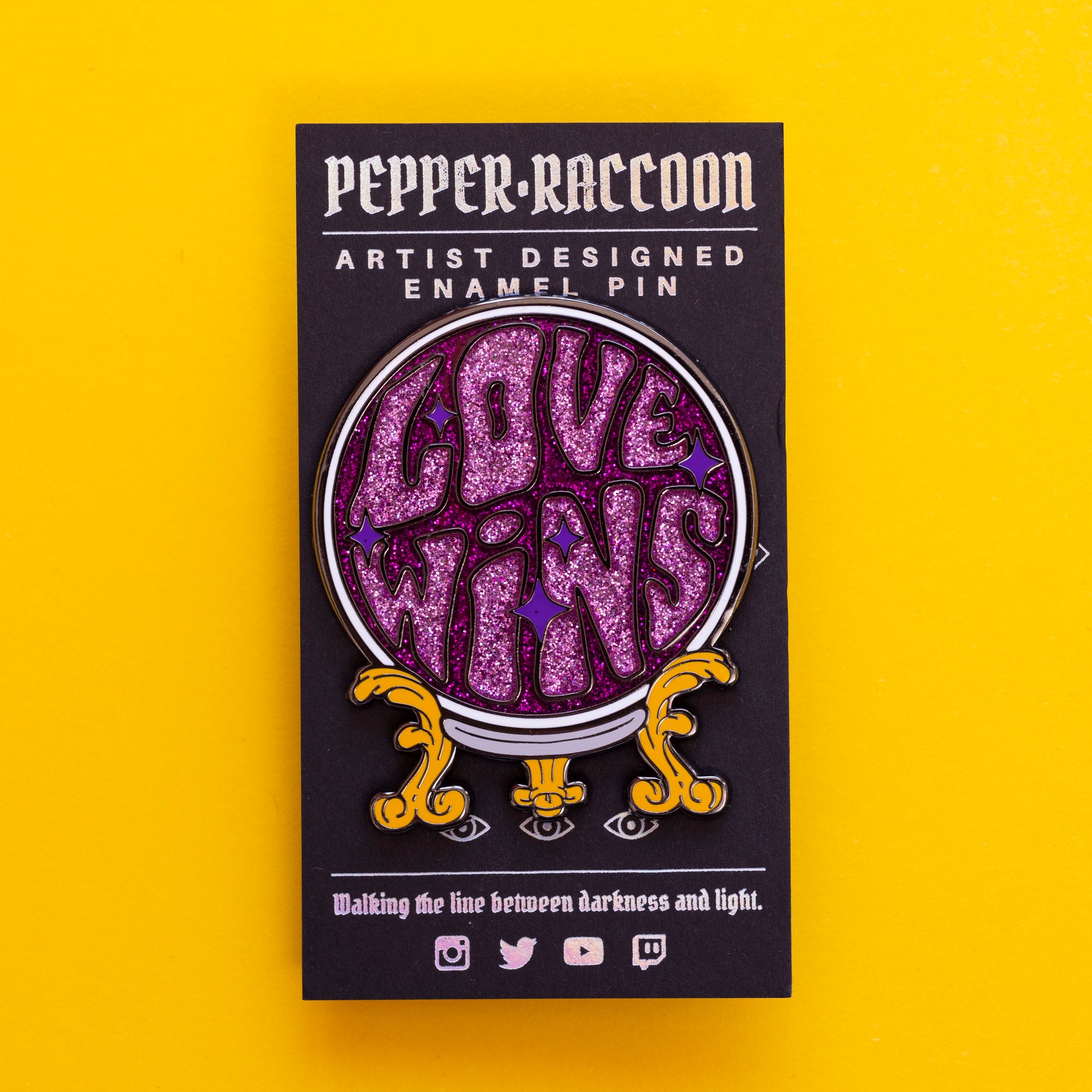 Love Wins Crystal Ball Enamel Pin