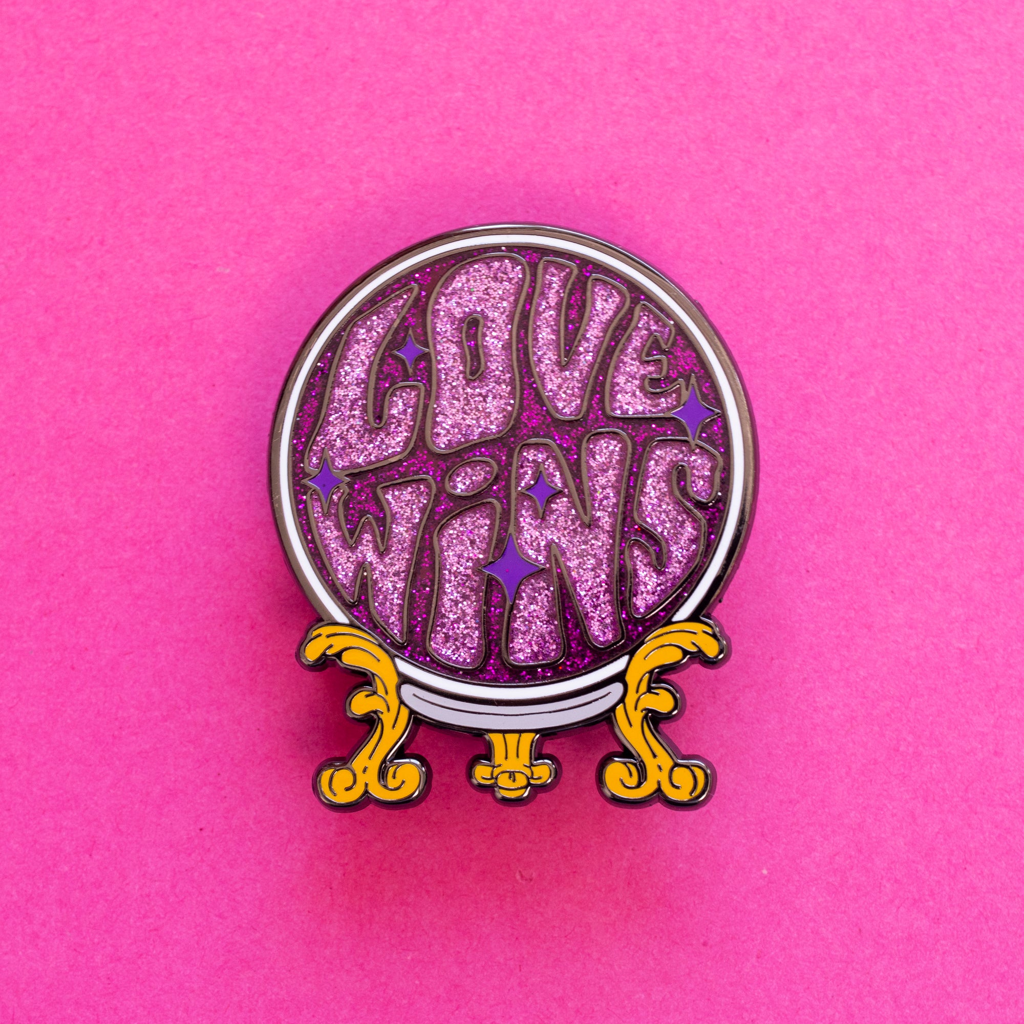 Love Wins Crystal Ball Enamel Pin