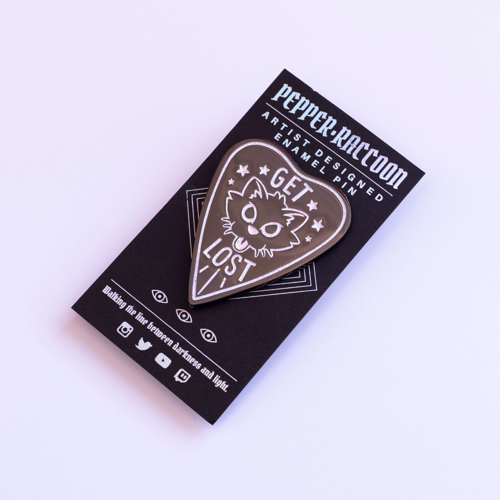 Get Lost Glitter Enamel Pin