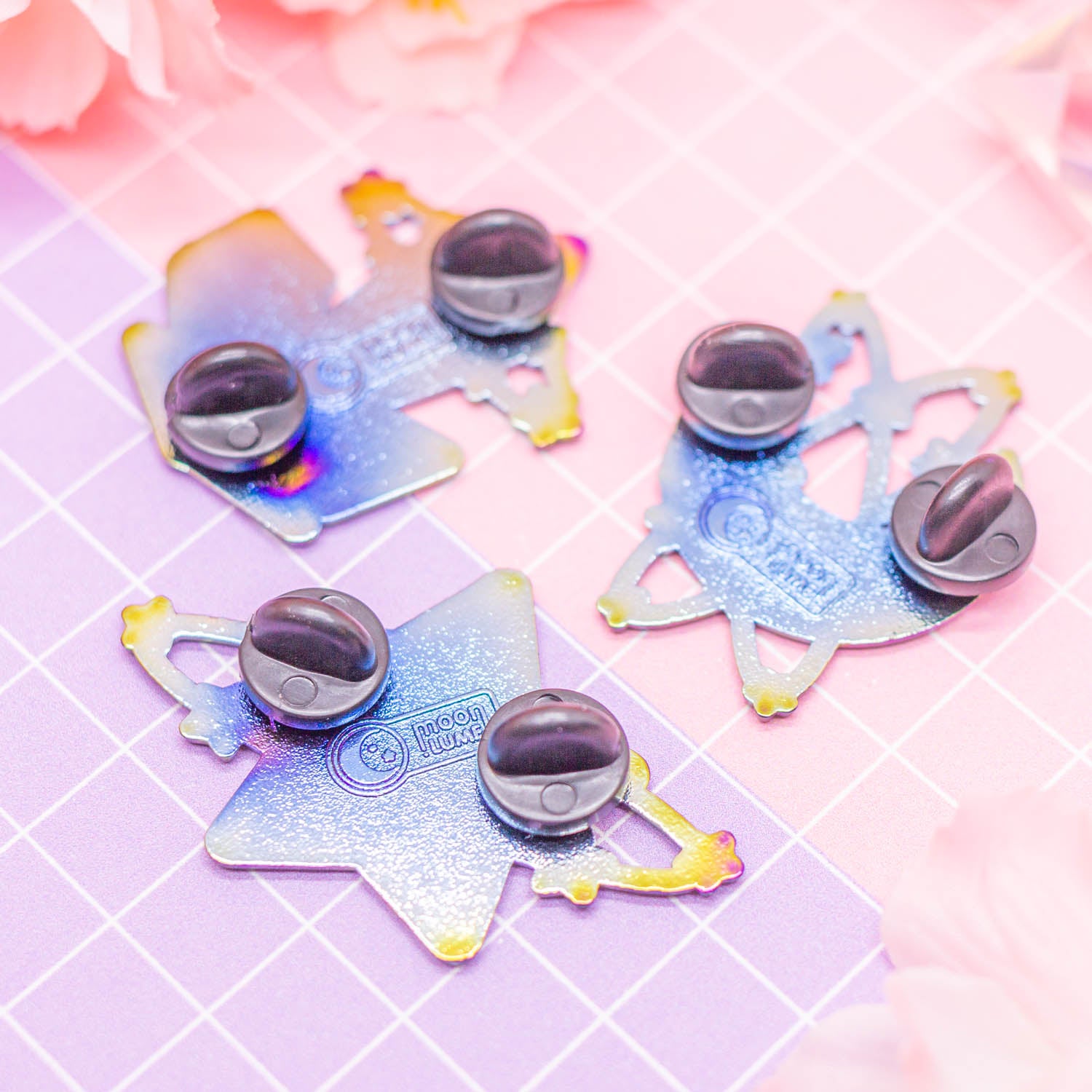 Starry Crystal rainbow metal enamel pin