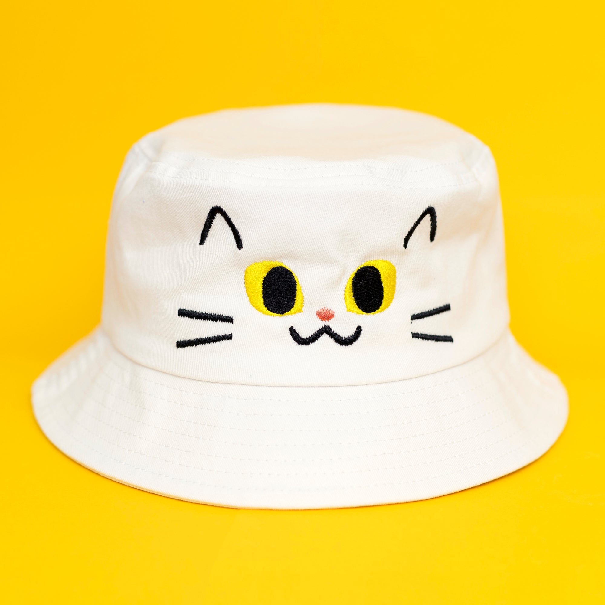 White Cat Bucket Hat