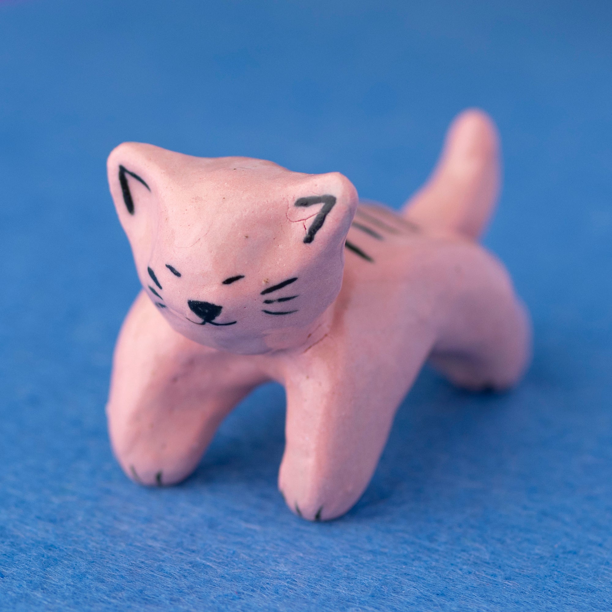 Lilac - Baby Pink Mini Cat Sculpture