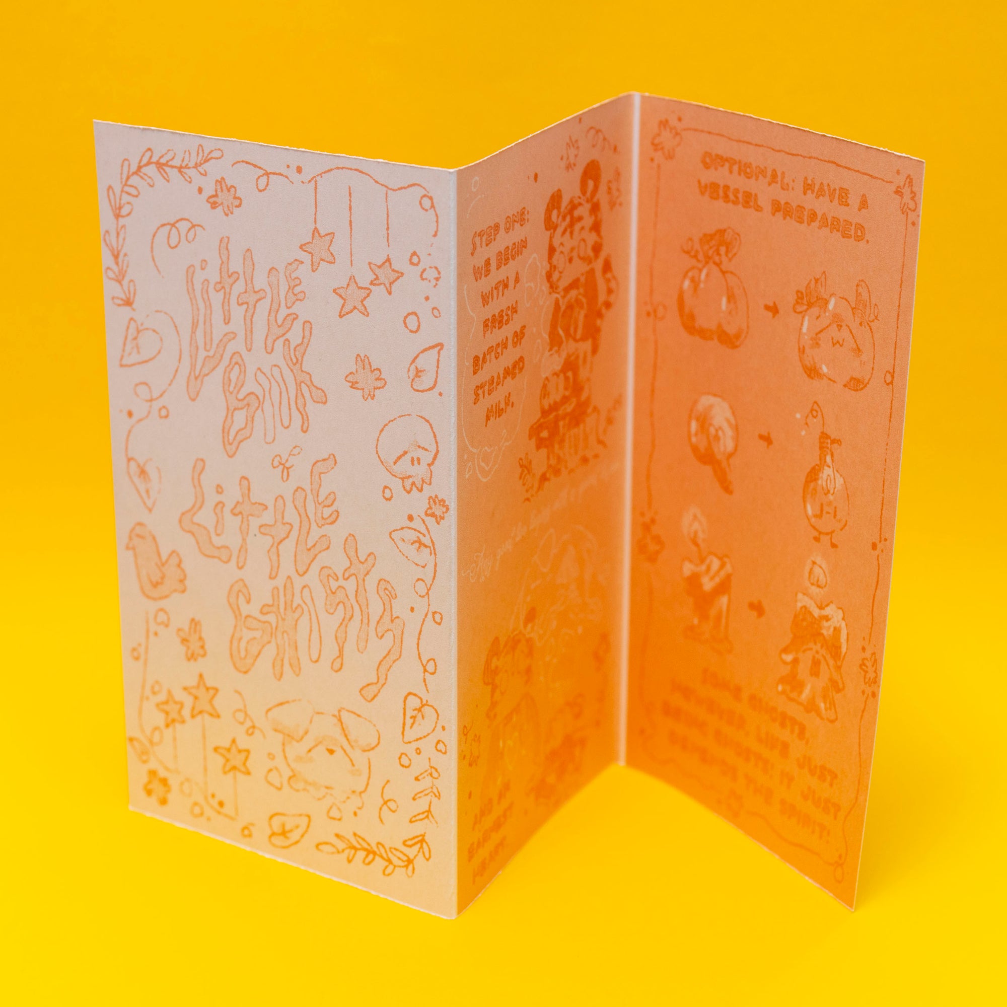 "LITTLE BOOK OF LITTLE GHOSTS" TRI-FOLD ZINE