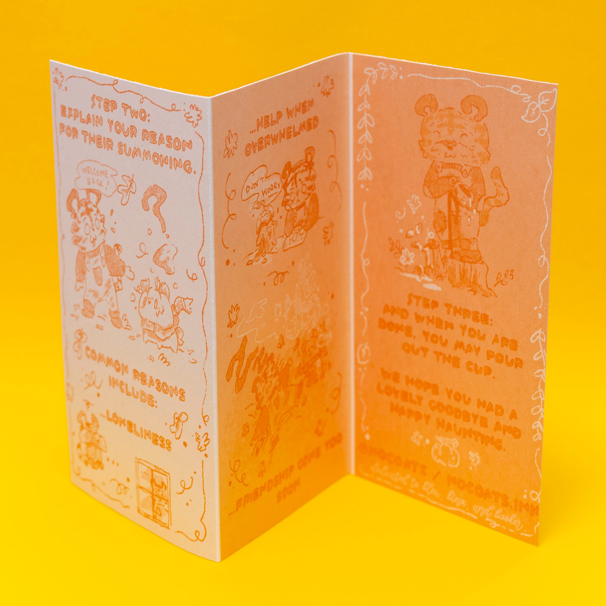 "LITTLE BOOK OF LITTLE GHOSTS" TRI-FOLD ZINE