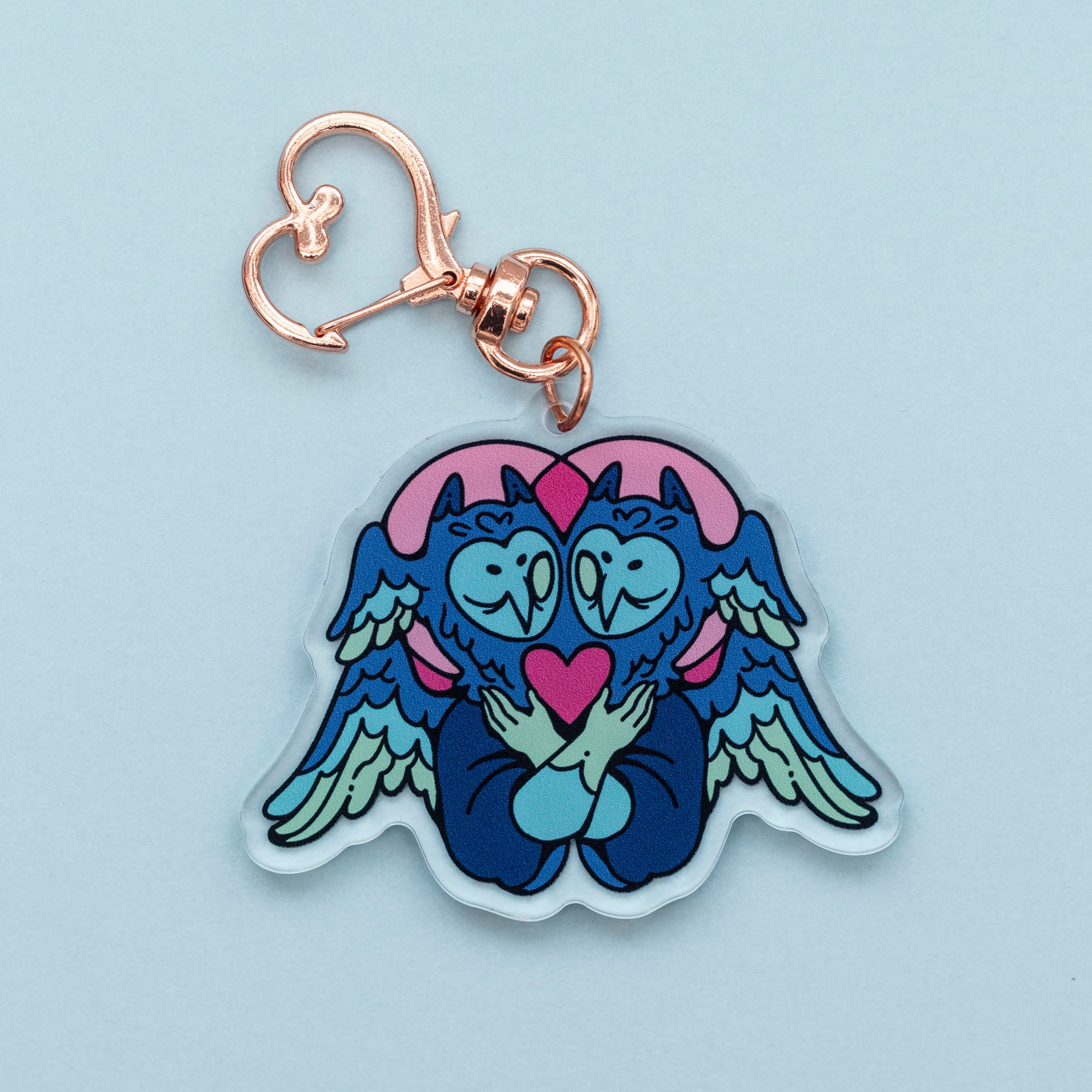 Polysexual Owl Angel Keychain