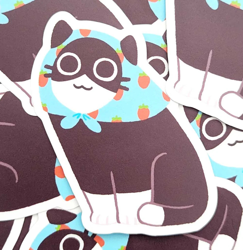 Babushka Cat Vinyl Sticker