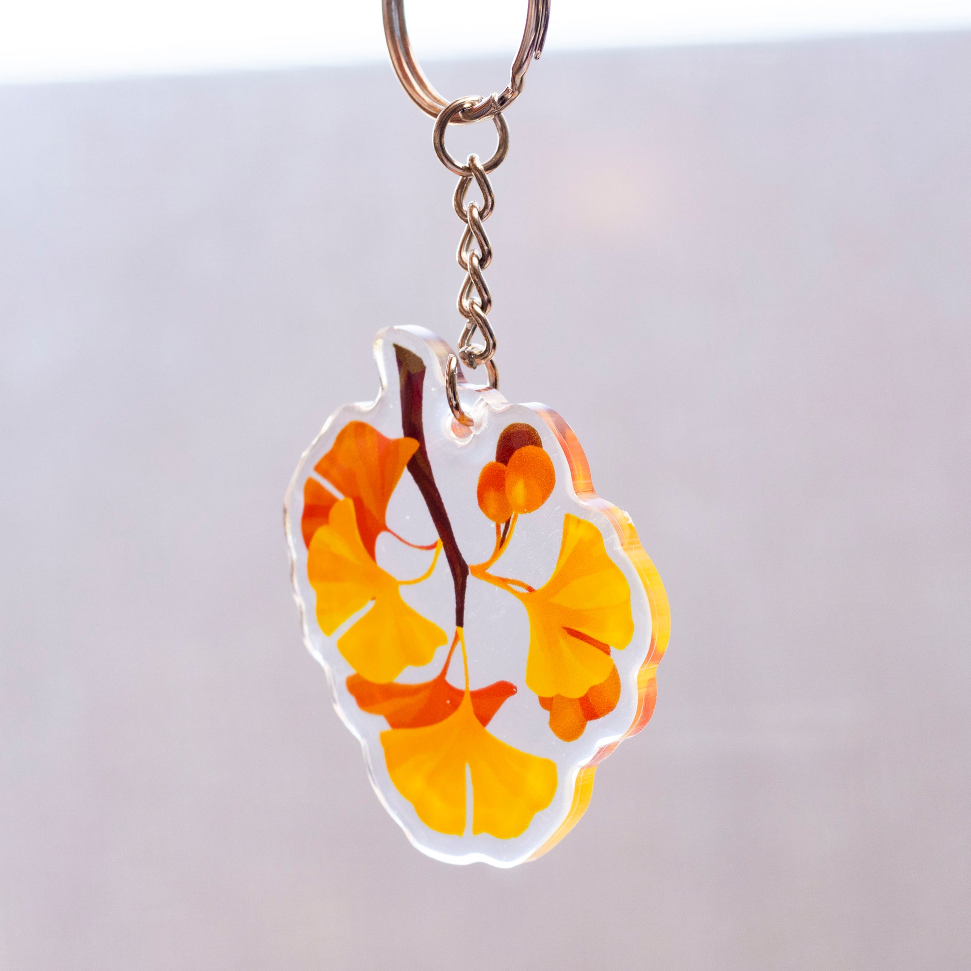 ginkgo keychain