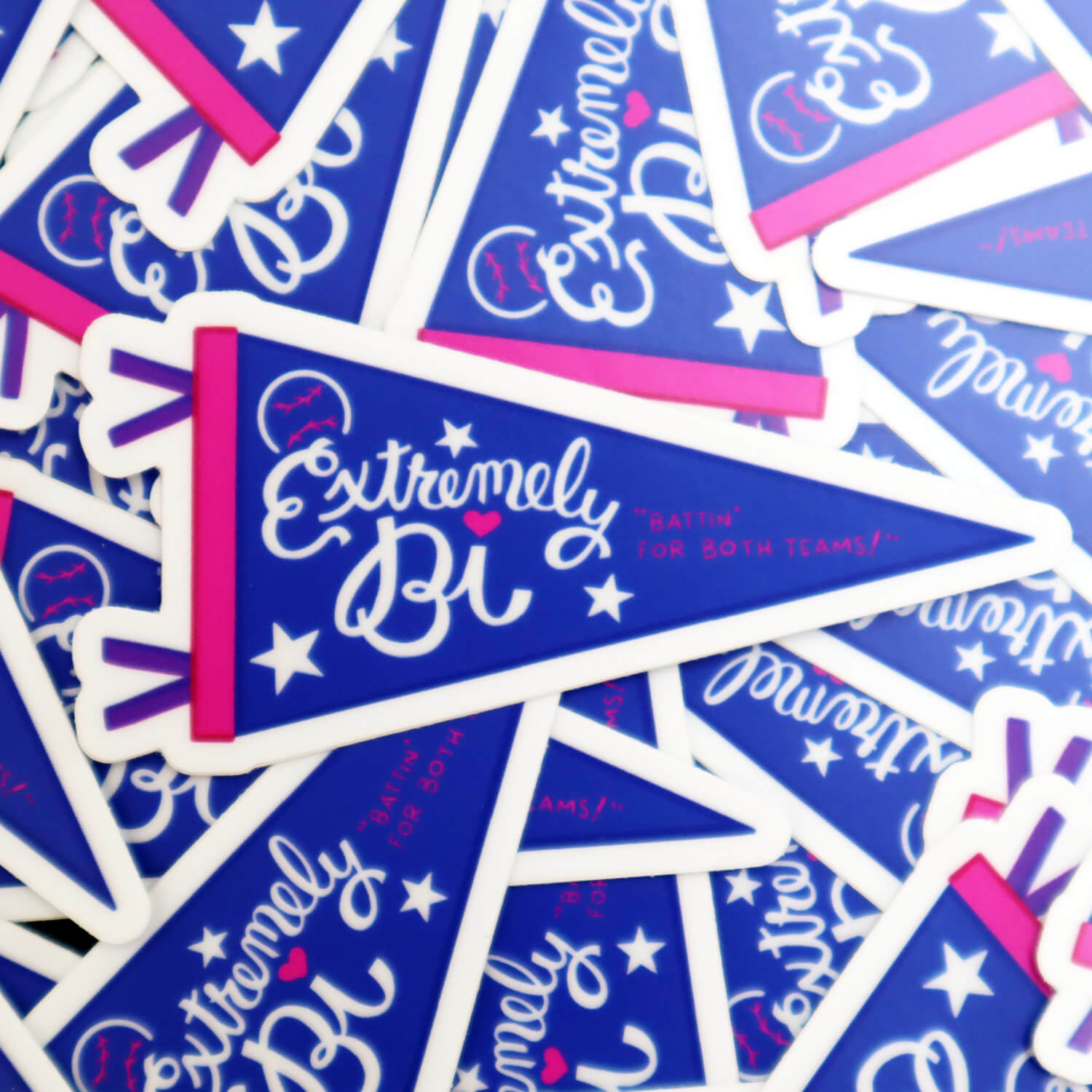 Extremely Bi Sports Pennant Sticker